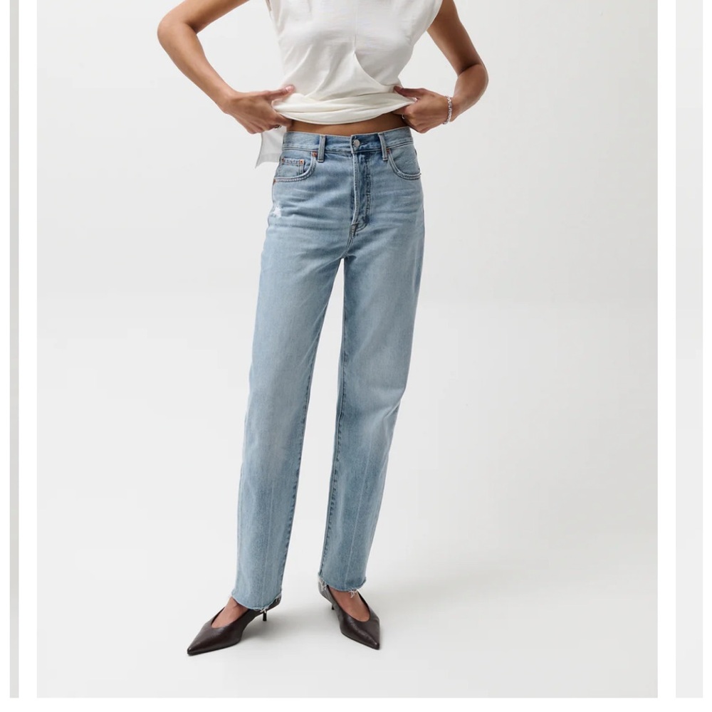 Pistola Cassie Super High Rise Straight Jean in Savvy Vintage